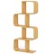 Natural Wicker Bookcase with S-Shaped Frame 4-Tier Storage Shelf for Small Spaces and Decor